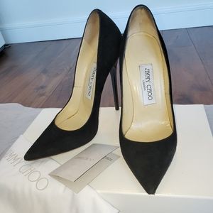 Jimmy Choo Anouk Suede Pumps in Black 36